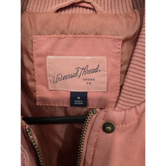 **DUPLICATE** Universal Thread* Women's Coral Quilted Bomber Zip Jacket SIZE L - Picture 4 of 7